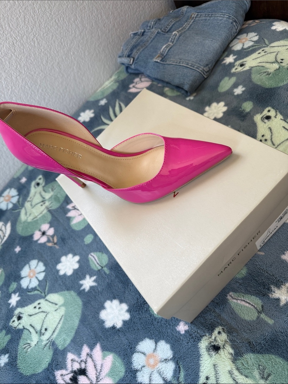 Marc Fisher Hot Pink Patent Pointed-Toe Stiletto Pump
